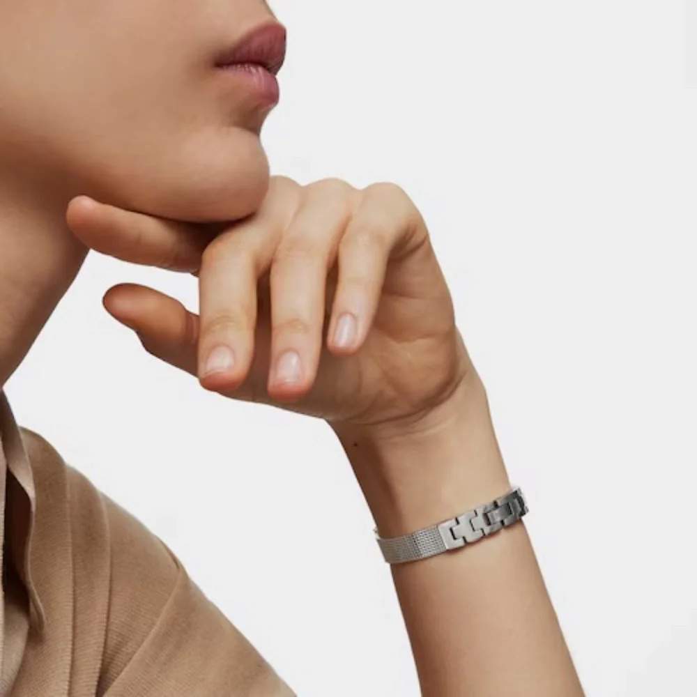 GOLD IP STEEL ICON CHARMS WATCH WITH MOTHER-OF-PEARL - Picture 3 of 3